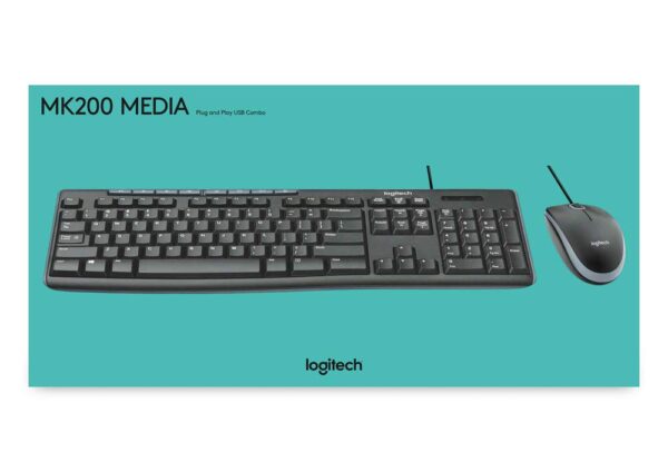 Logitech Media Combo MK200 Full-Size Keyboard and High-Definition Optical Mouse - Image 2