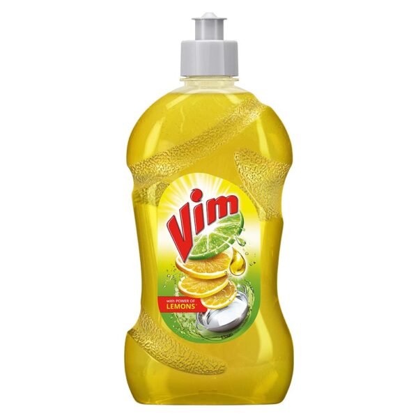 Vim Dishwash Liquid Gel Lemon, With Lemon Fragrance, Leaves No Residue, Grease Cleaner For All Utensils, 1.8l Can