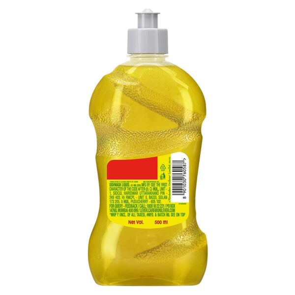 Vim Dishwash Liquid Gel Lemon, With Lemon Fragrance, Leaves No Residue, Grease Cleaner For All Utensils, 1.8l Can - Image 2