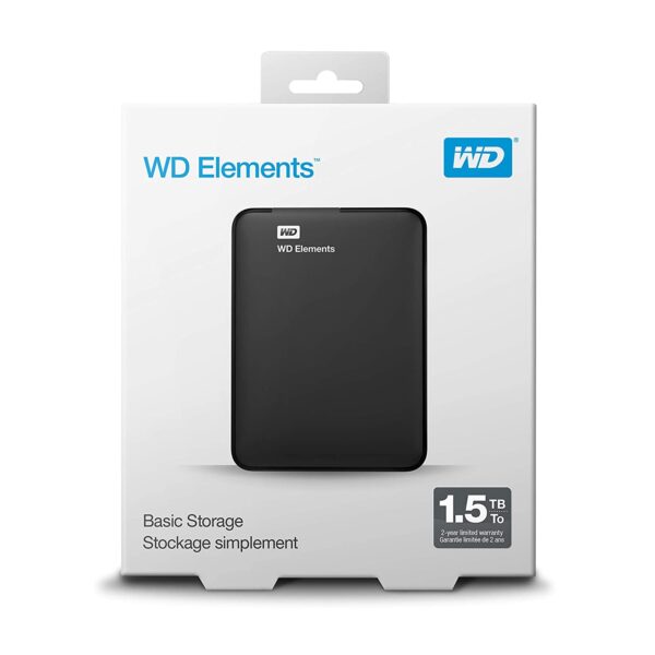 WD 1.5TB Elements Portable External Hard Drive, USB 3.0, Compatible with PC, PS4 & Xbox - (WDBU6Y0015BBK-WESN) - Image 7