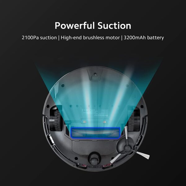 Mi Robot Vacuum-Mop P, 2100 Pa Strong Suction Robotic Floor Cleaner with 2 in 1 Mopping and Vacuum, Intelligent Floor Mapping (LDS Navigation), App Control (WiFi Connectivity, Google Assistant) - Image 6