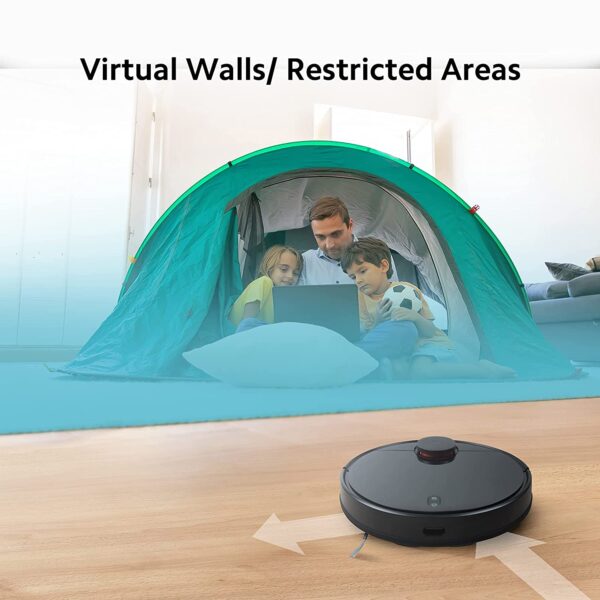 Mi Robot Vacuum-Mop P, 2100 Pa Strong Suction Robotic Floor Cleaner with 2 in 1 Mopping and Vacuum, Intelligent Floor Mapping (LDS Navigation), App Control (WiFi Connectivity, Google Assistant) - Image 9