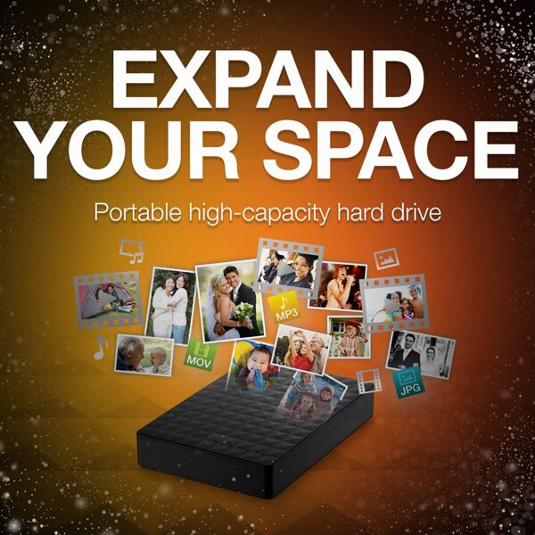 Seagate Expansion 1 TB External HDD - USB 3.0 for PC Laptop, 3 yr Data Recovery Services, Portable Hard Drive (STEA1000400) - Image 4
