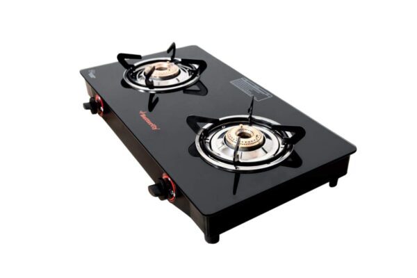 Butterfly Smart Glass Top 2 Burner Gas Stove, Black - Image 6