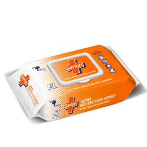 Savlon Germ Protection Multipurpose Thick & Soft Wet Wipes with Fliptop lid - 72 Wipes Multi Purpose