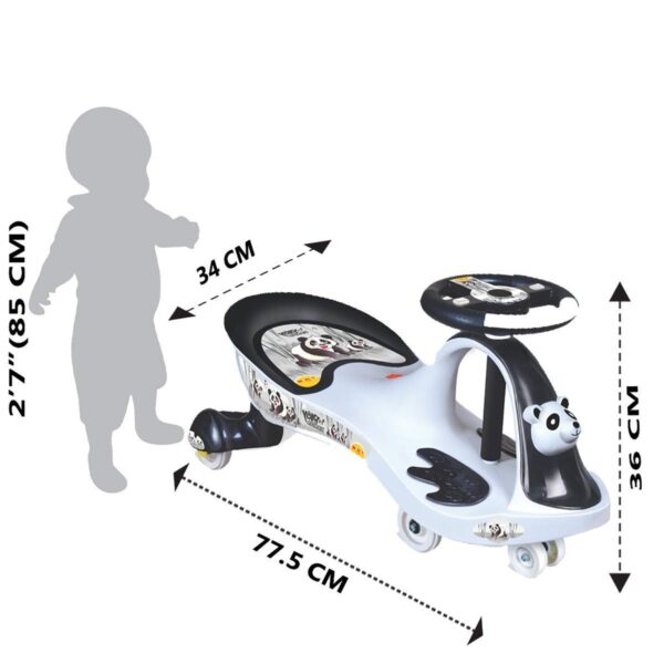 Toyzone Baby Panda Kids Magic Car/Swing Car Ride On -Multicolour - Image 6