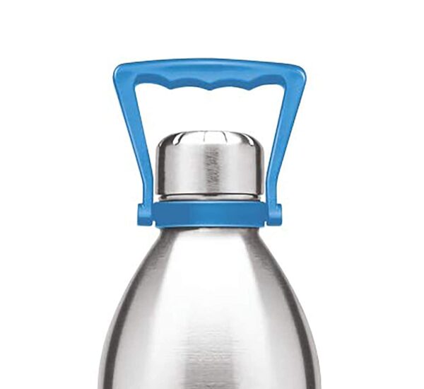 Milton Duo DLX 1750 Thermosteel 24 Hours Hot and Cold Water Bottle with Handle, 1.57 Litre, Silver - Image 5