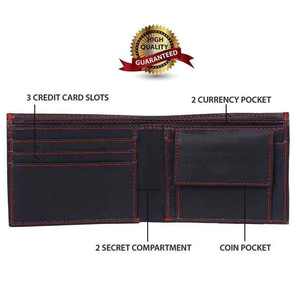 Relish Reversible PU-Leather Belt and Black Bi-Fold Wallet Combo Set for Mens and Boys | Gift for Men | Men Stylish PU-Leather Product - Image 2