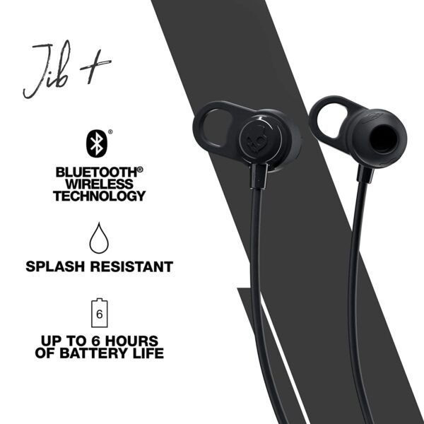 Skullcandy Jib Plus Wireless in-Earphone with Mic (Black) (S2JPW-M003) - Image 4