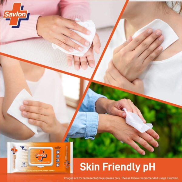 Savlon Germ Protection Multipurpose Thick & Soft Wet Wipes with Fliptop lid - 72 Wipes Multi Purpose - Image 6